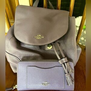 Coach backpack and wallet
